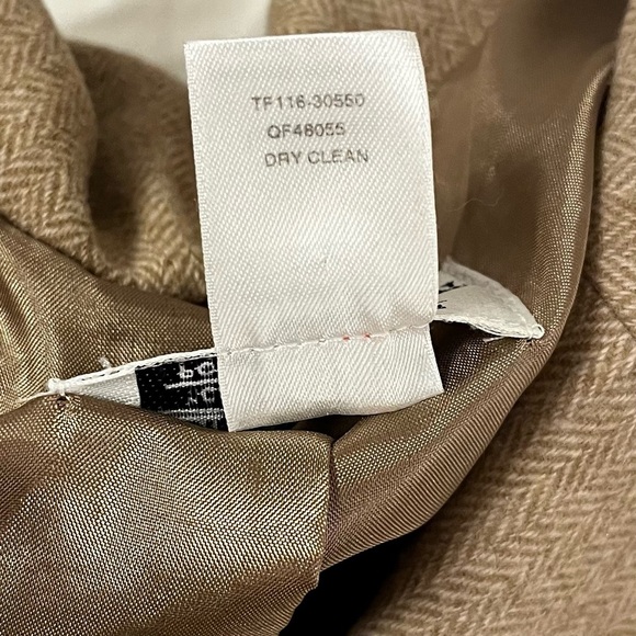 Pendleton Vintage Women's Tan Herringbone Button Down Virgin Wool Jacket Size 18 - Picture 10 of 16